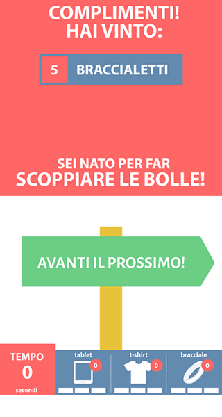 <p>Alla fine della partita appare il riepilogo dei premi vinti.</p>